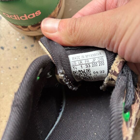 Adidas Sneakers Kids Size 1.5 Cheetah Shoes Vulcraid  - Skateboard - Picture 6 of 6